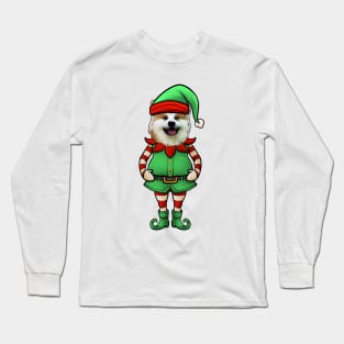 Akita Christmas Elf Long Sleeve T-Shirt